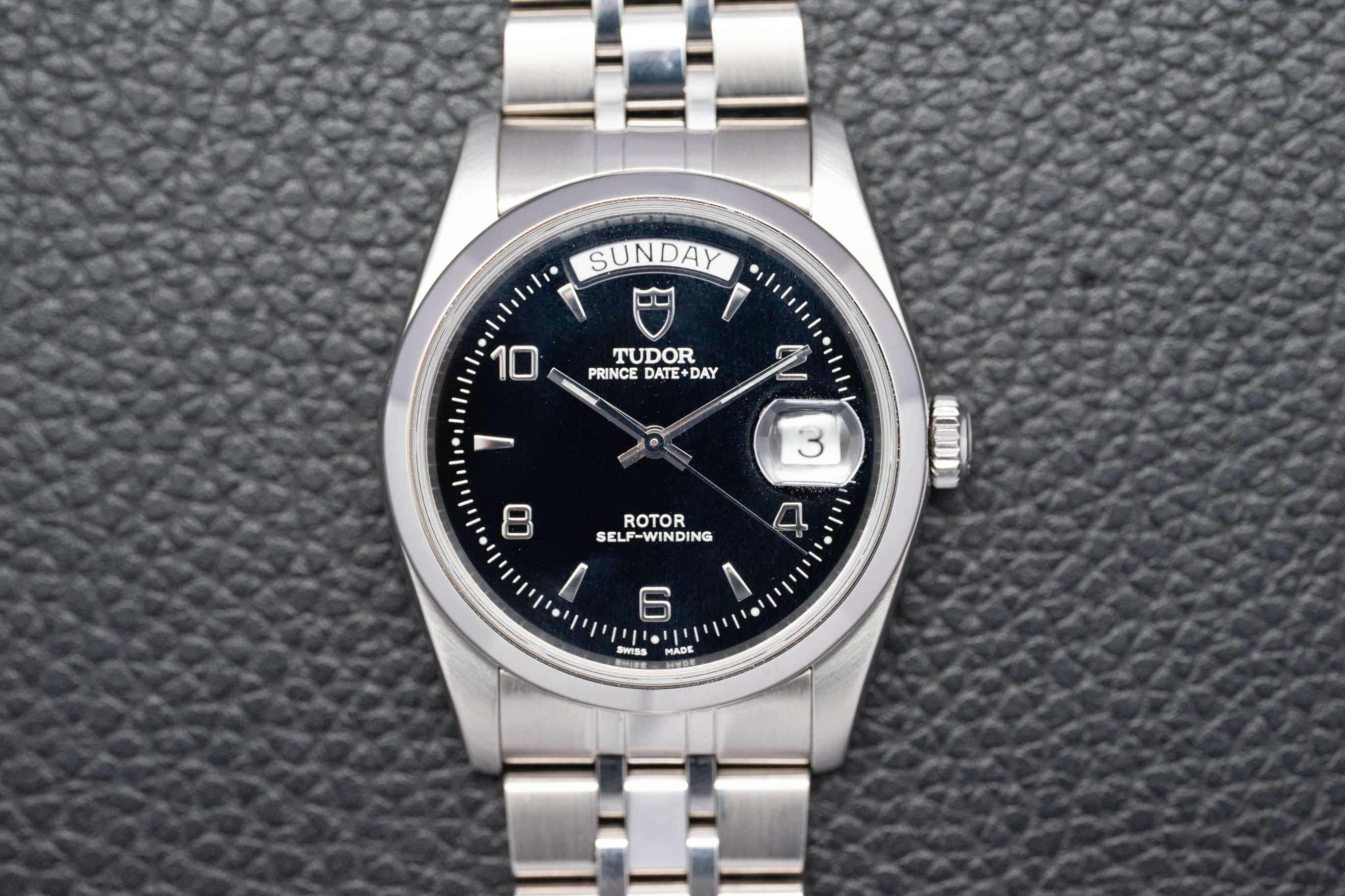 Tudor Day Date 76200 Black Dial XXXX Papers