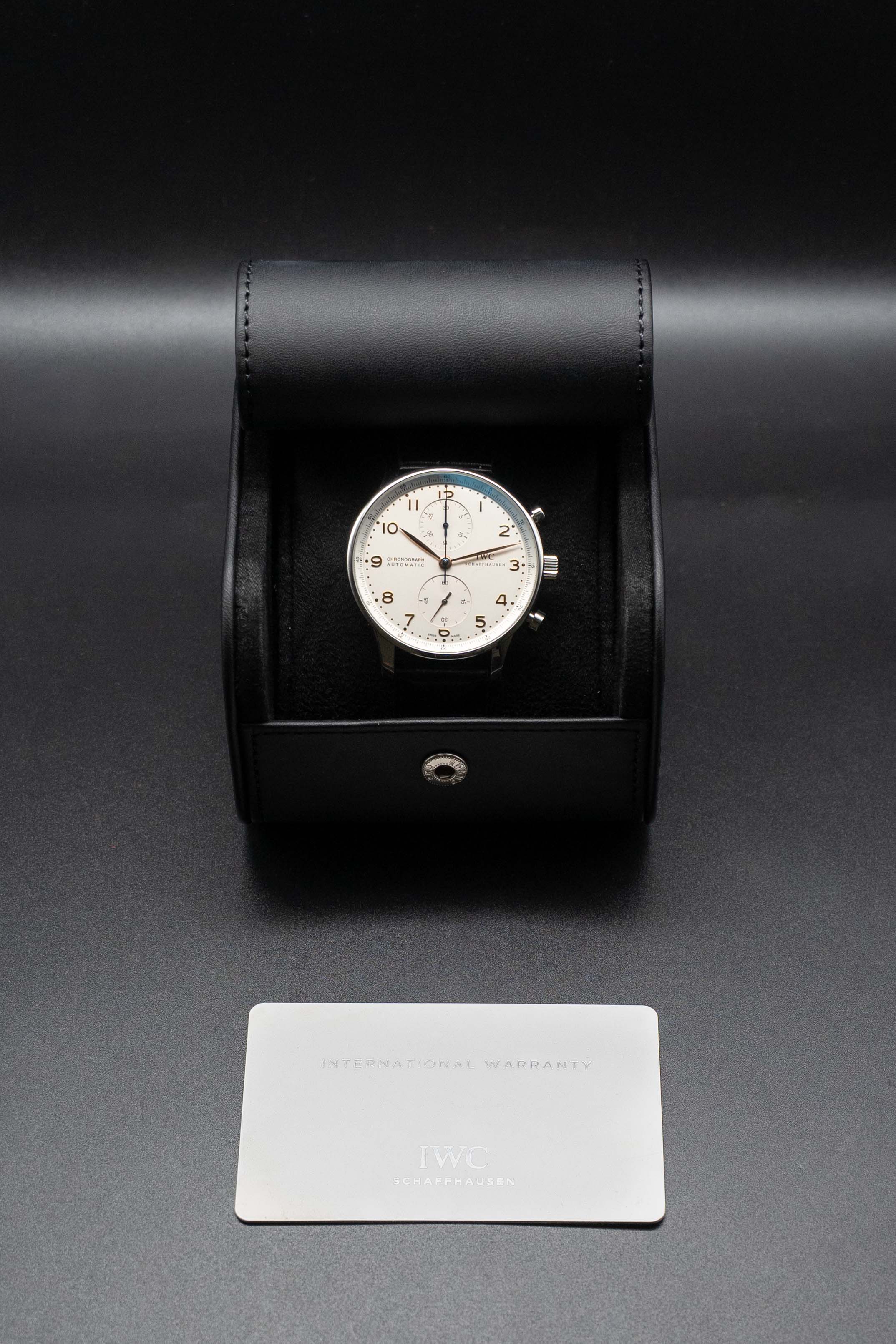 IWC Portugieser Cronógrafo IW371445, juego completo de 2018, caja y documentación