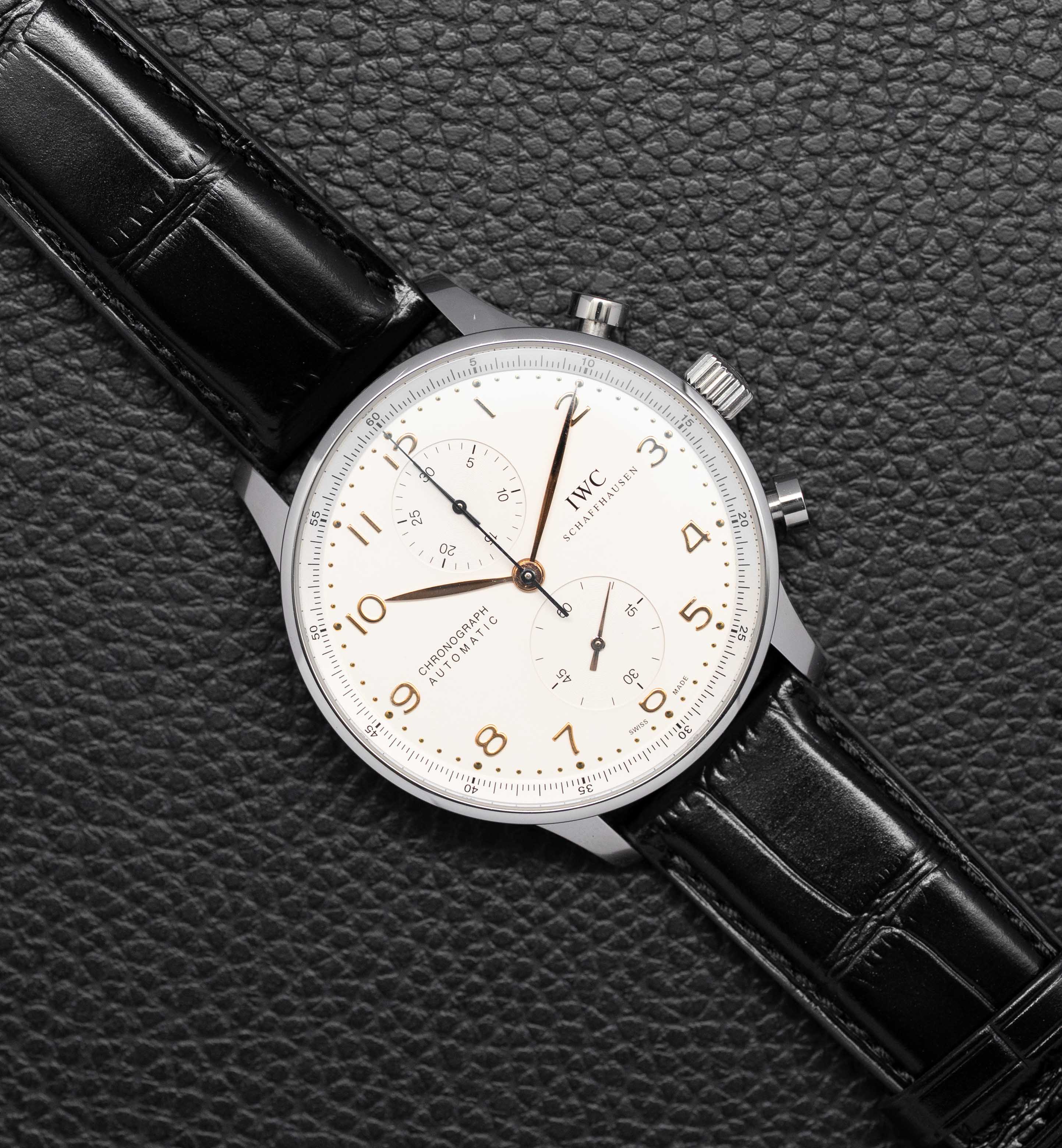 IWC Portugieser Cronógrafo IW371445, juego completo de 2018, caja y documentación