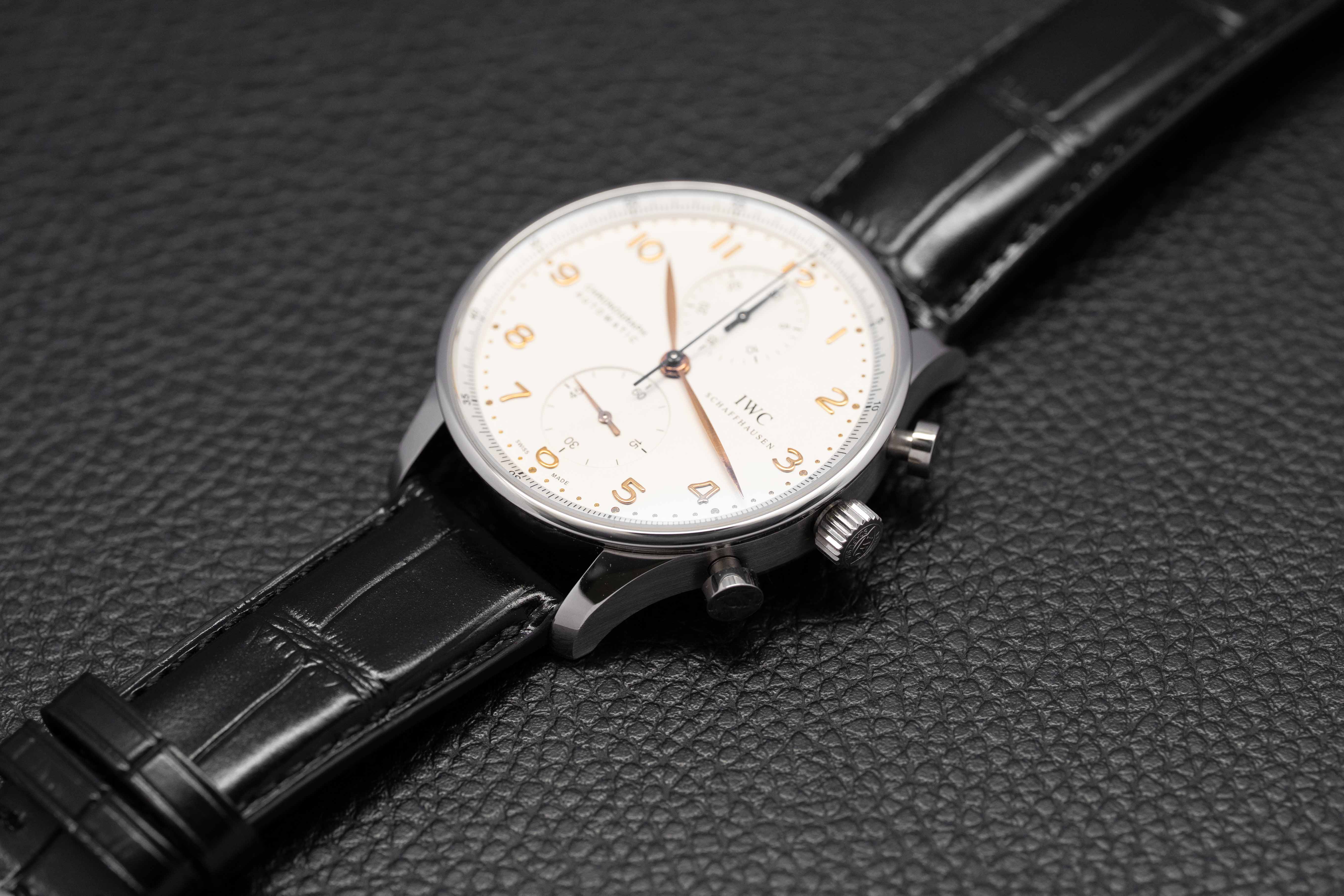 IWC Portugieser Cronógrafo IW371445, juego completo de 2018, caja y documentación