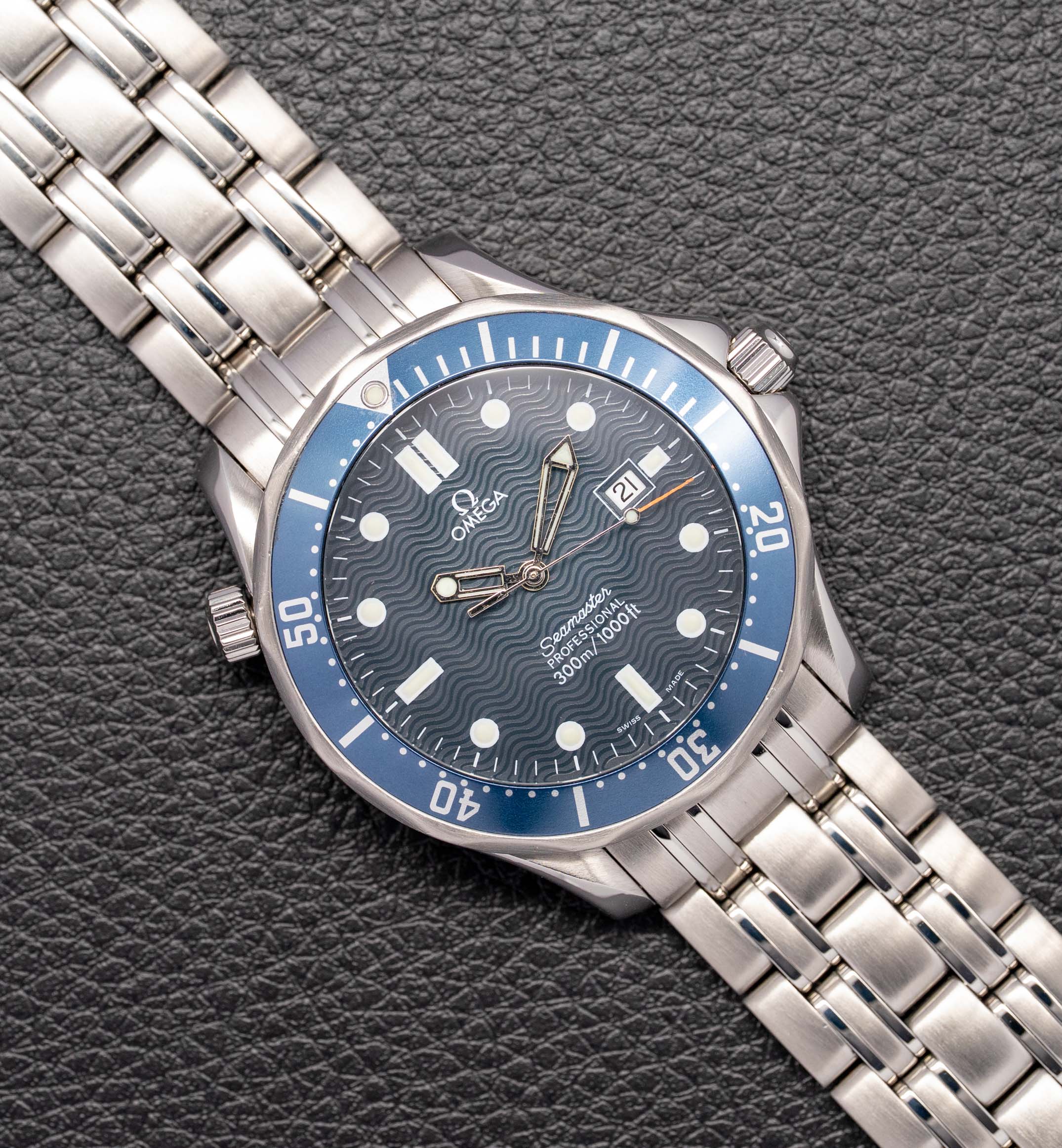 Omega Seamaster Diver 300 2541.80 con esfera azul, 1998
