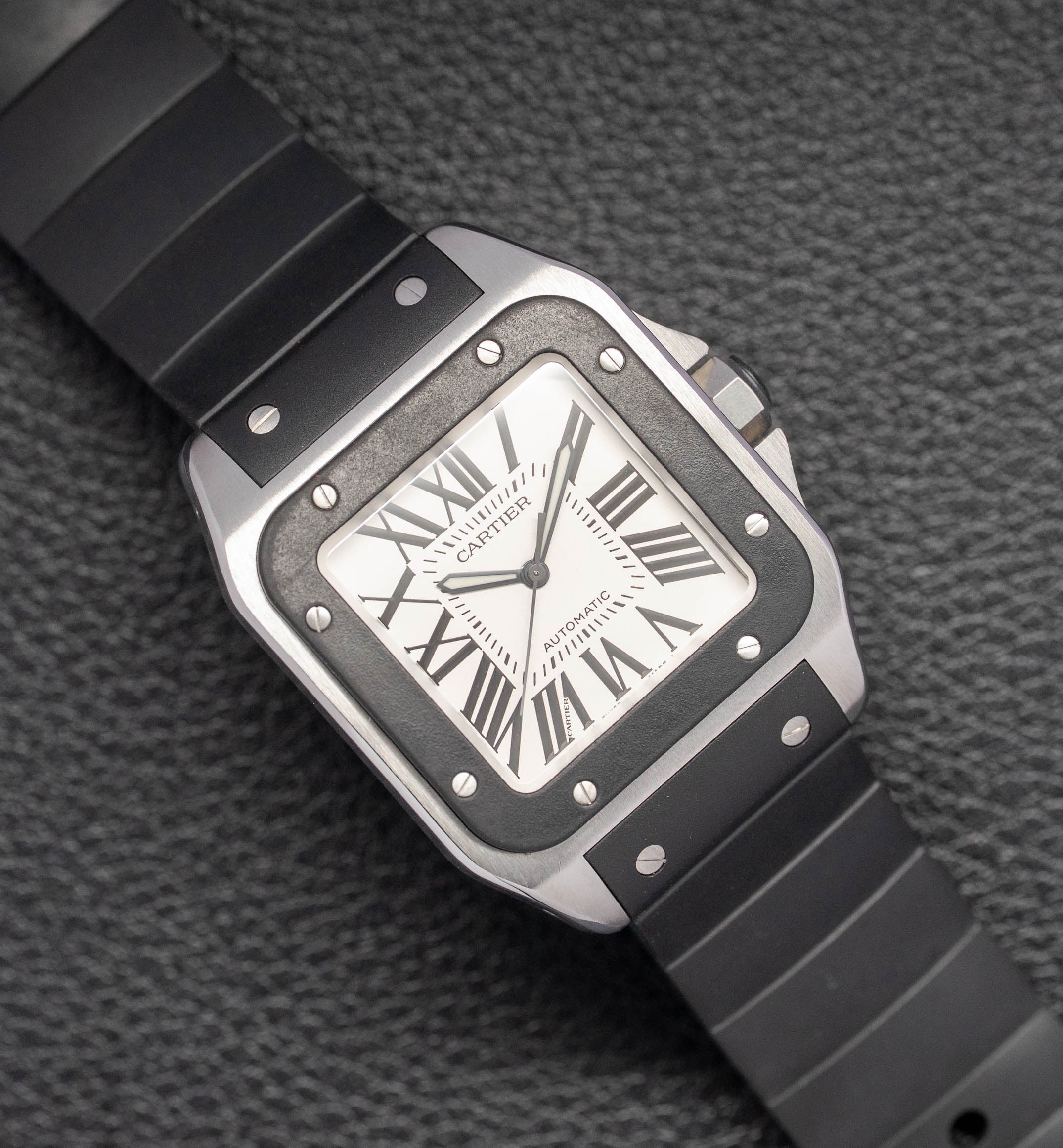 Cartier Santos W20121U2 FULLSET de 2008, caja y PAPERS