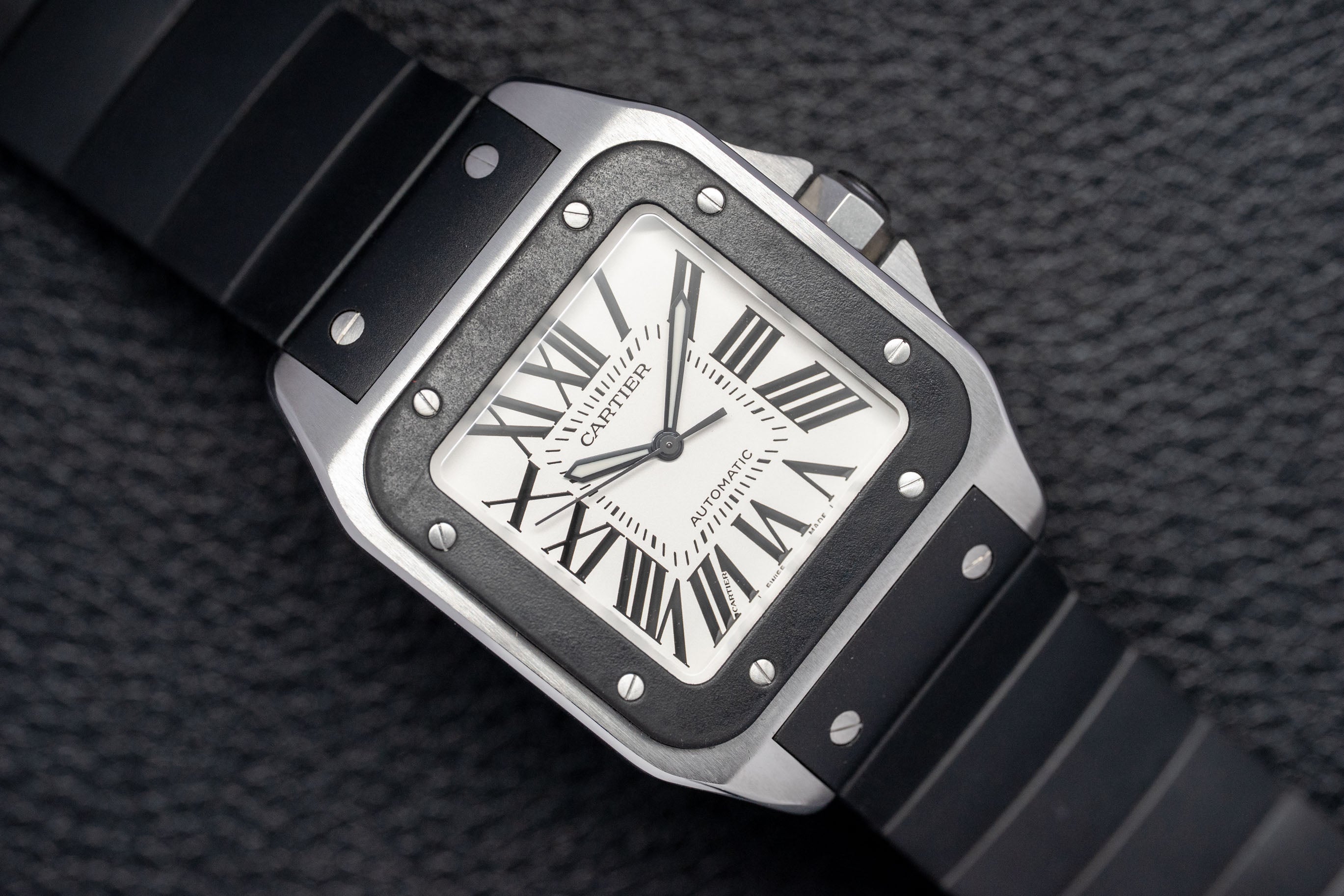 Cartier Santos W20121U2 FULLSET de 2008, caja y PAPERS