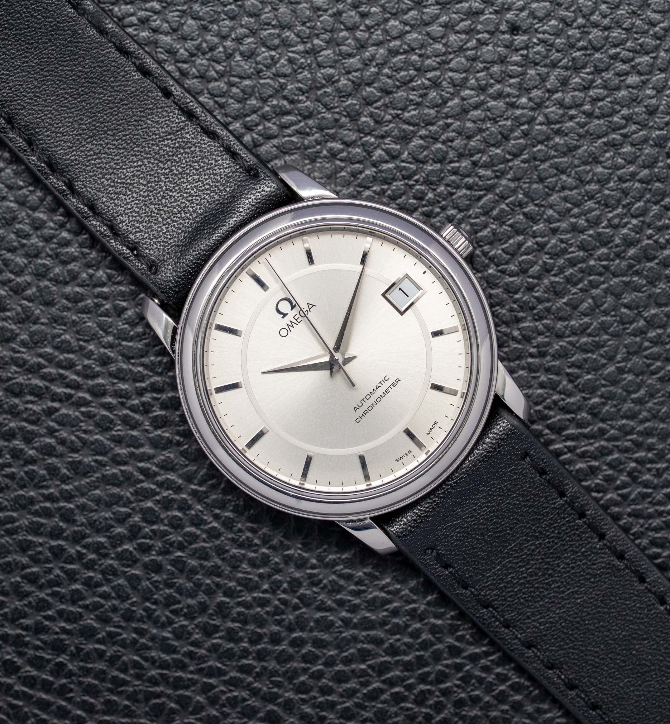 Omega De Ville Prestige 4800.31 con quadrante argentato, 1986