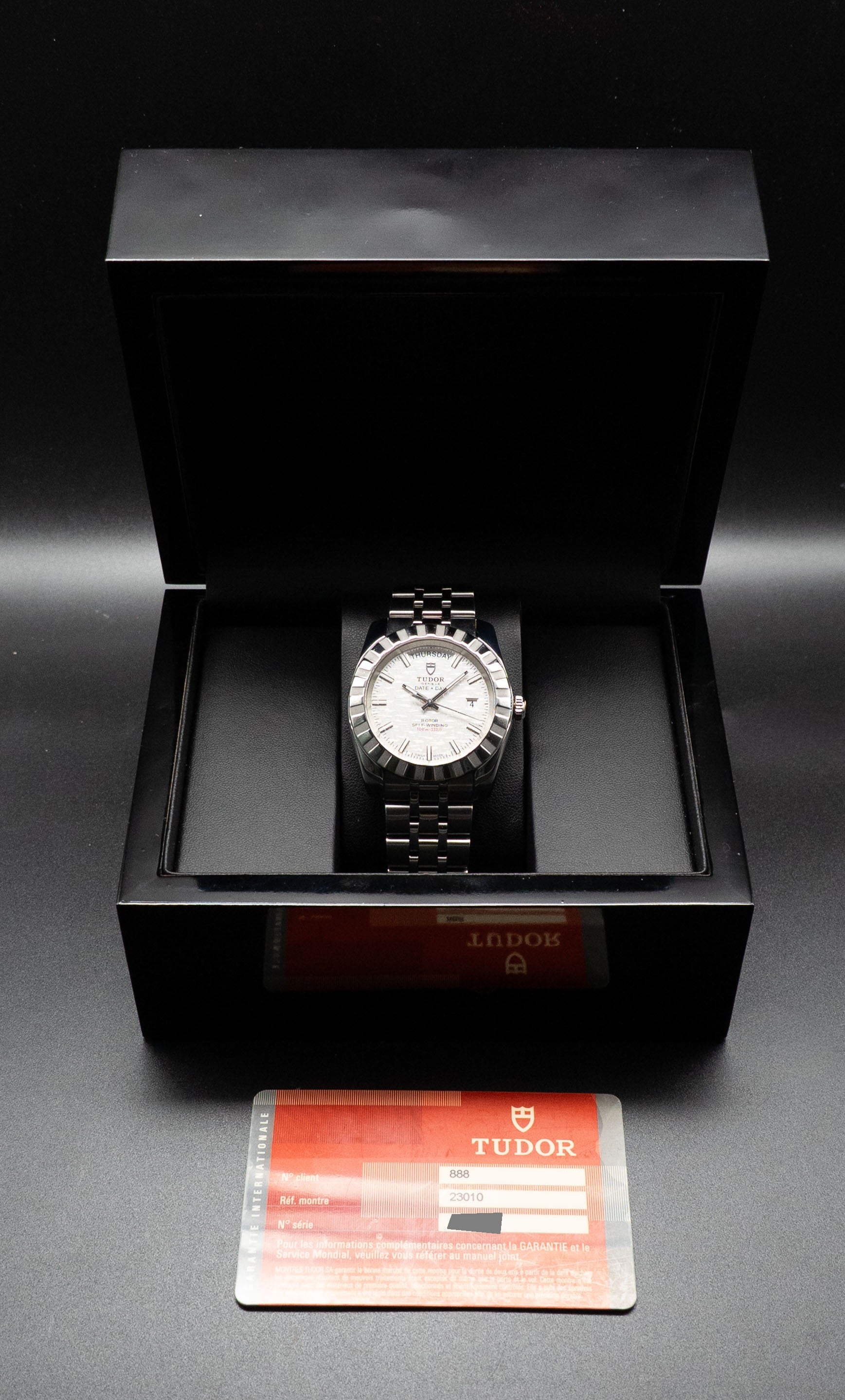 Tudor Classic Day Date 23010 Silver Dial 2009 PAPERS