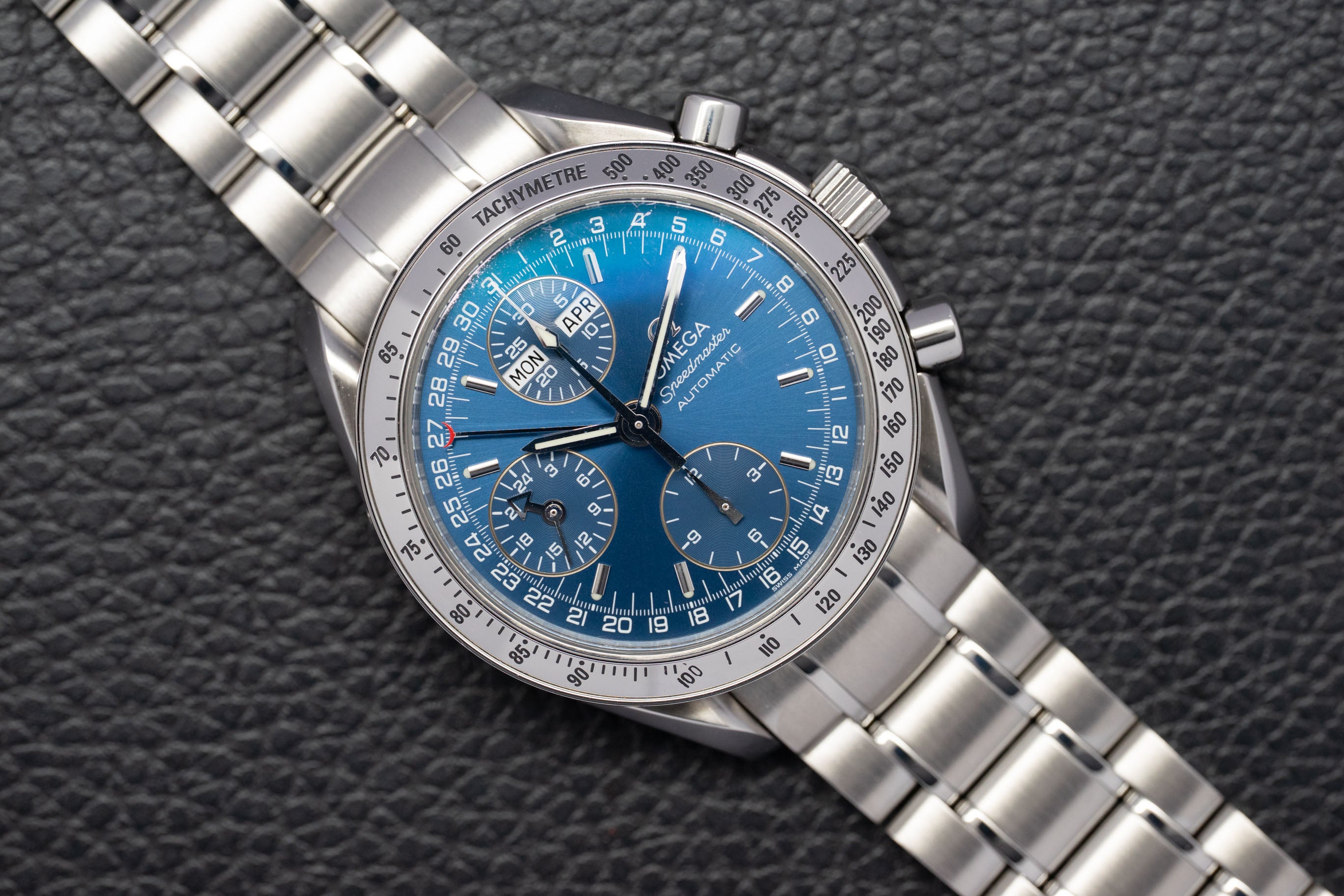 Omega Speedmaster Day Date 3523.80 Blue Dial 1998