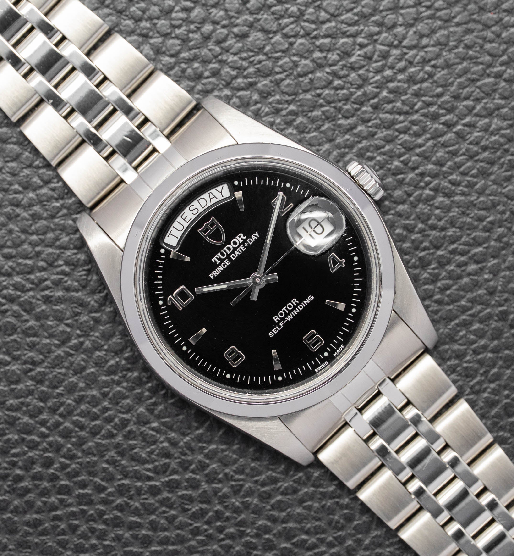 Tudor Date-Day 76200 Black Dial 2010 Papers