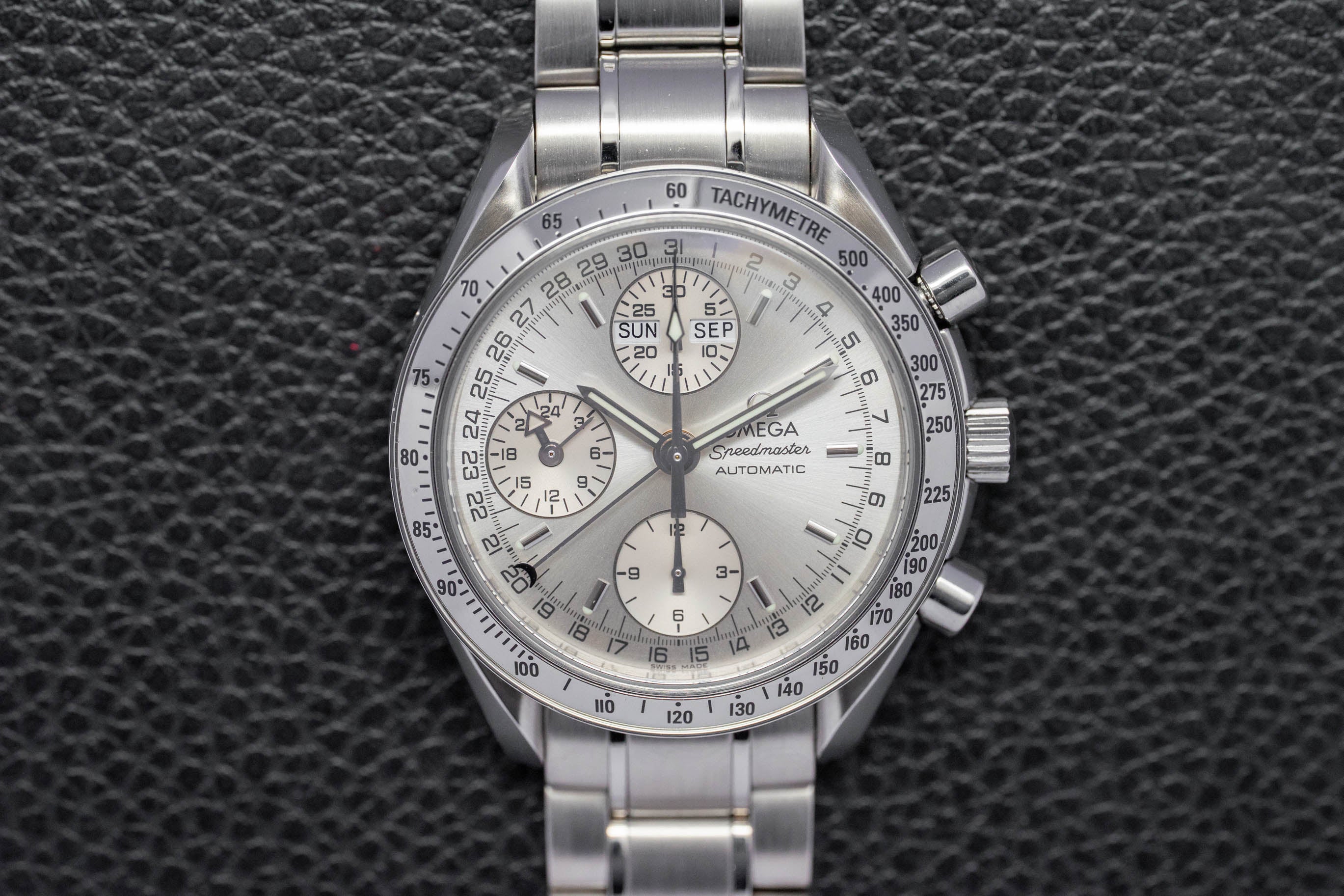 Omega Speedmaster Day Date 3523.30 Silver Dial 1998
