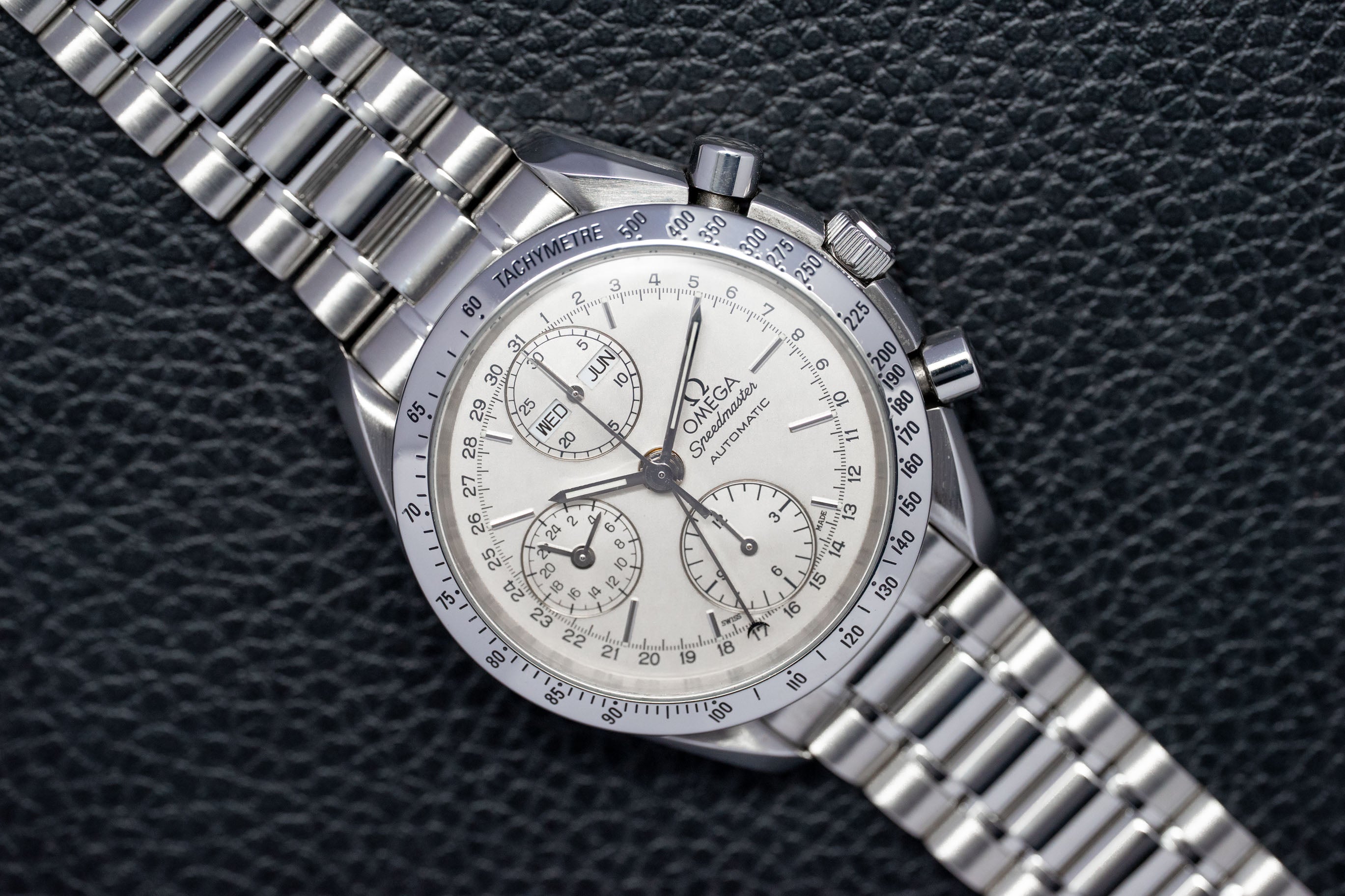 Omega Speedmaster Day Date 3521.30 Silver Dial 1998