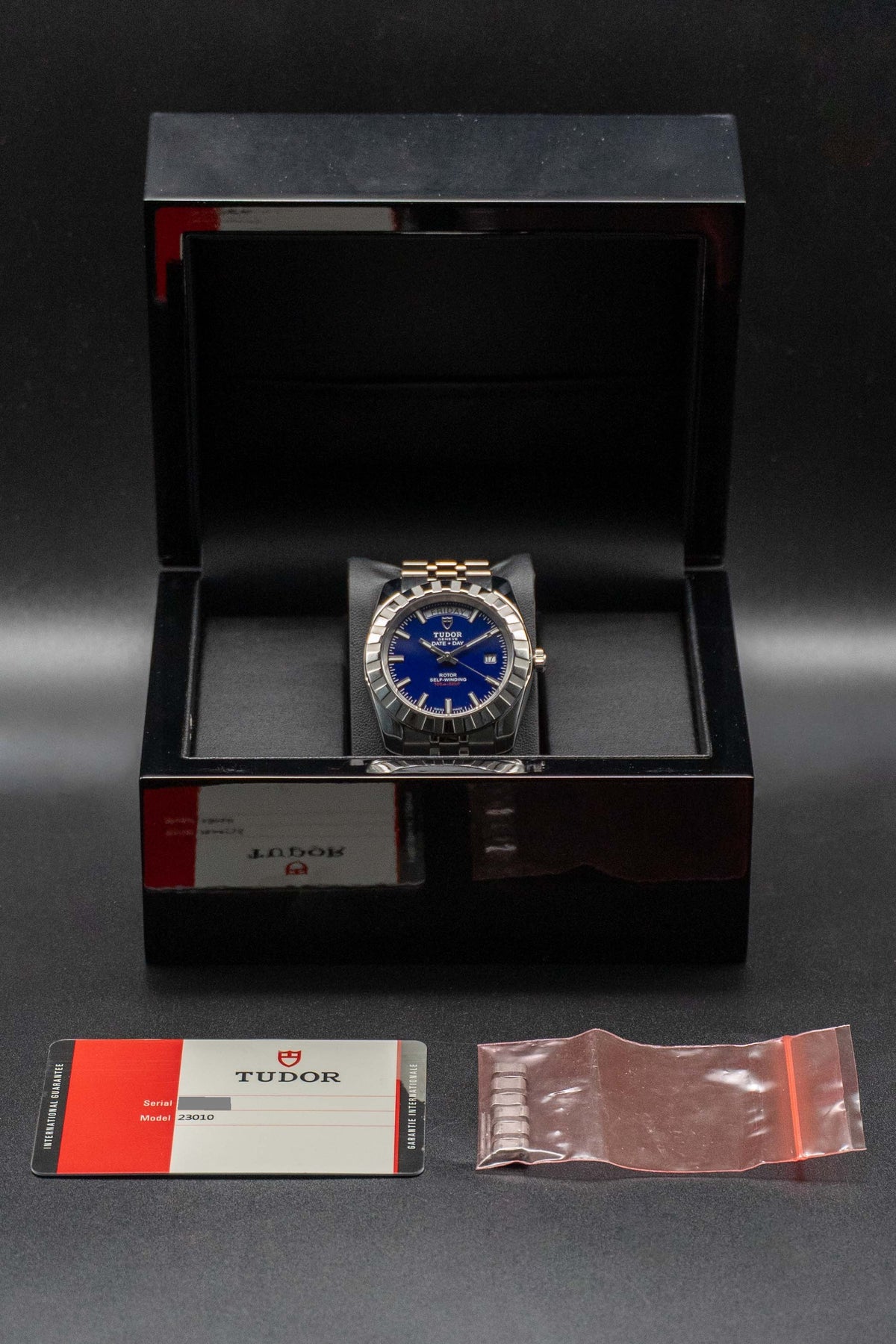 Tudor Classic Date-Day 23010 Blue Dial 2018 Papers