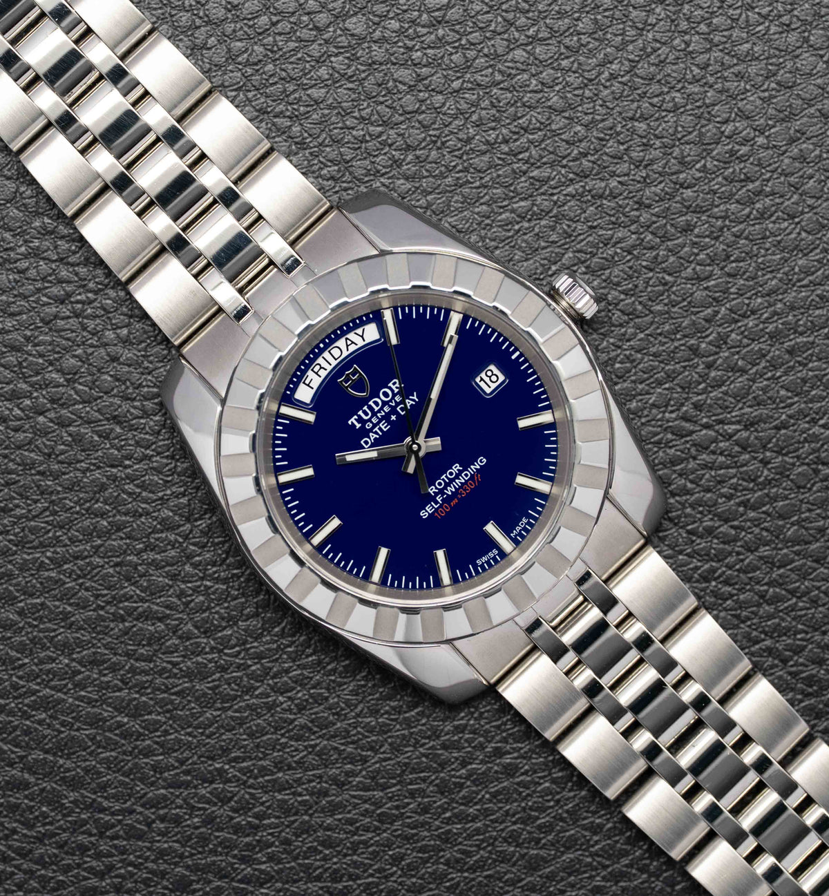 Tudor Classic Date-Day 23010 Blue Dial 2018 Papers