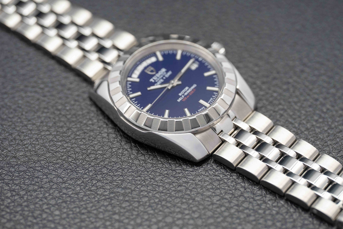 Tudor Classic Date-Day 23010 Blue Dial 2018 Papers