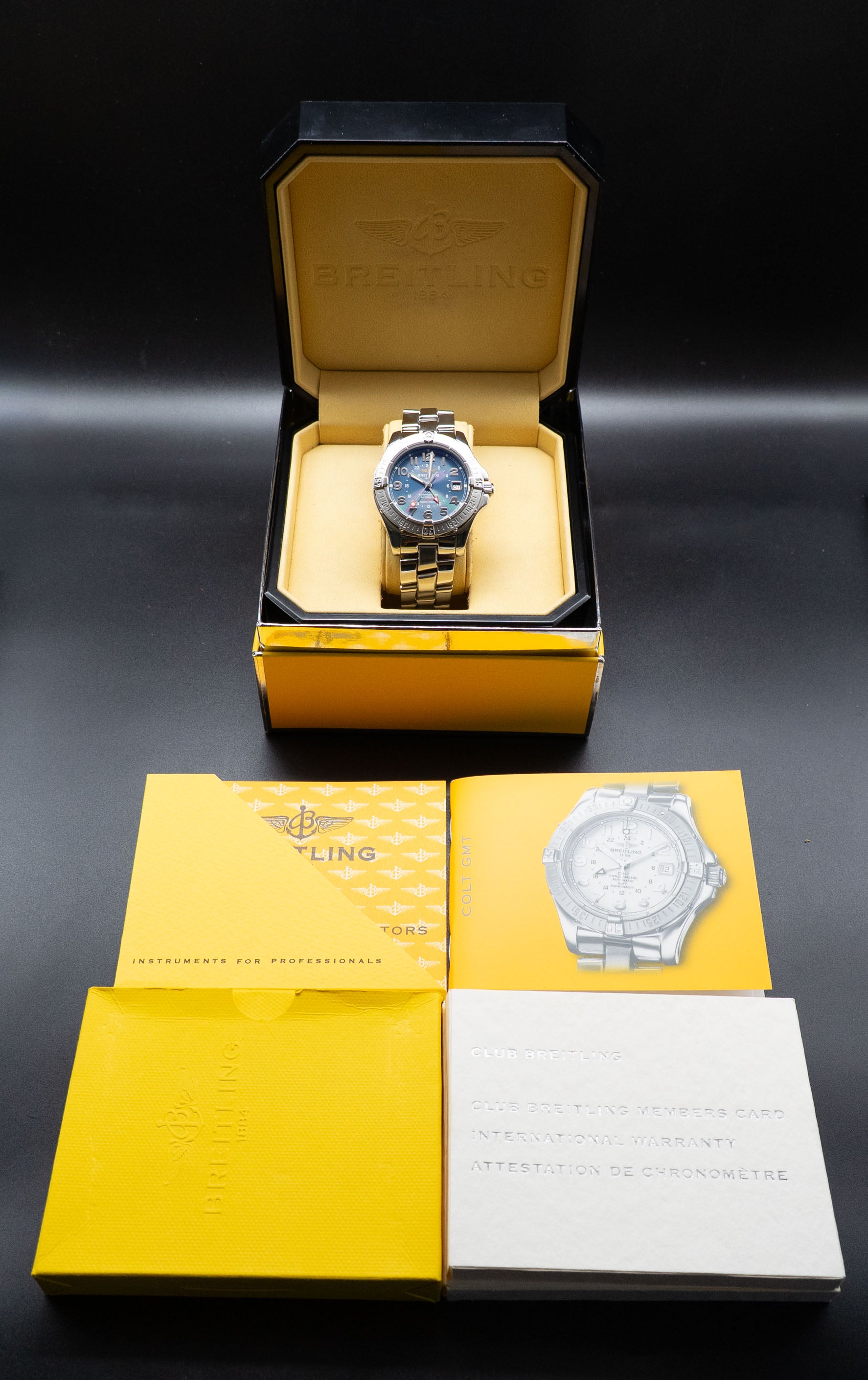 Breitling Colt GMT A32350 Blue Dial 2006 Box