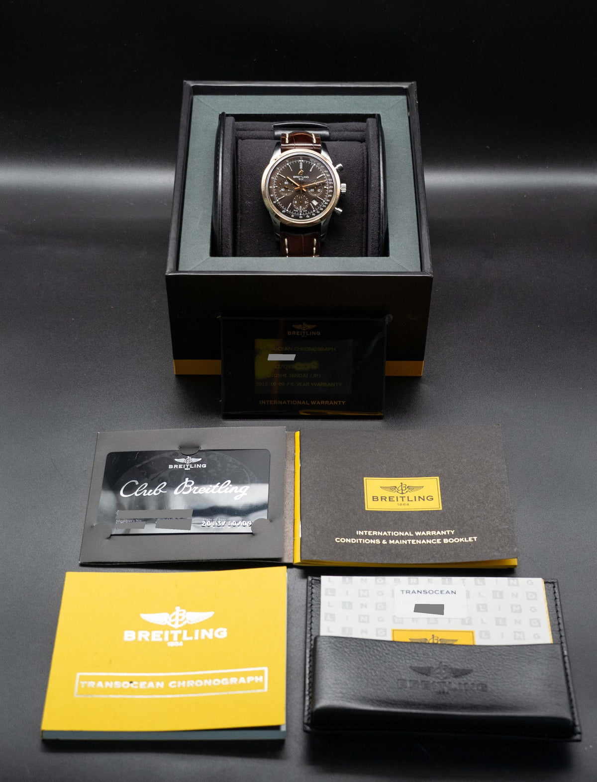 Breitling Transocean Chronograph 42 UB0152 Fullset 2013 Box+Papers