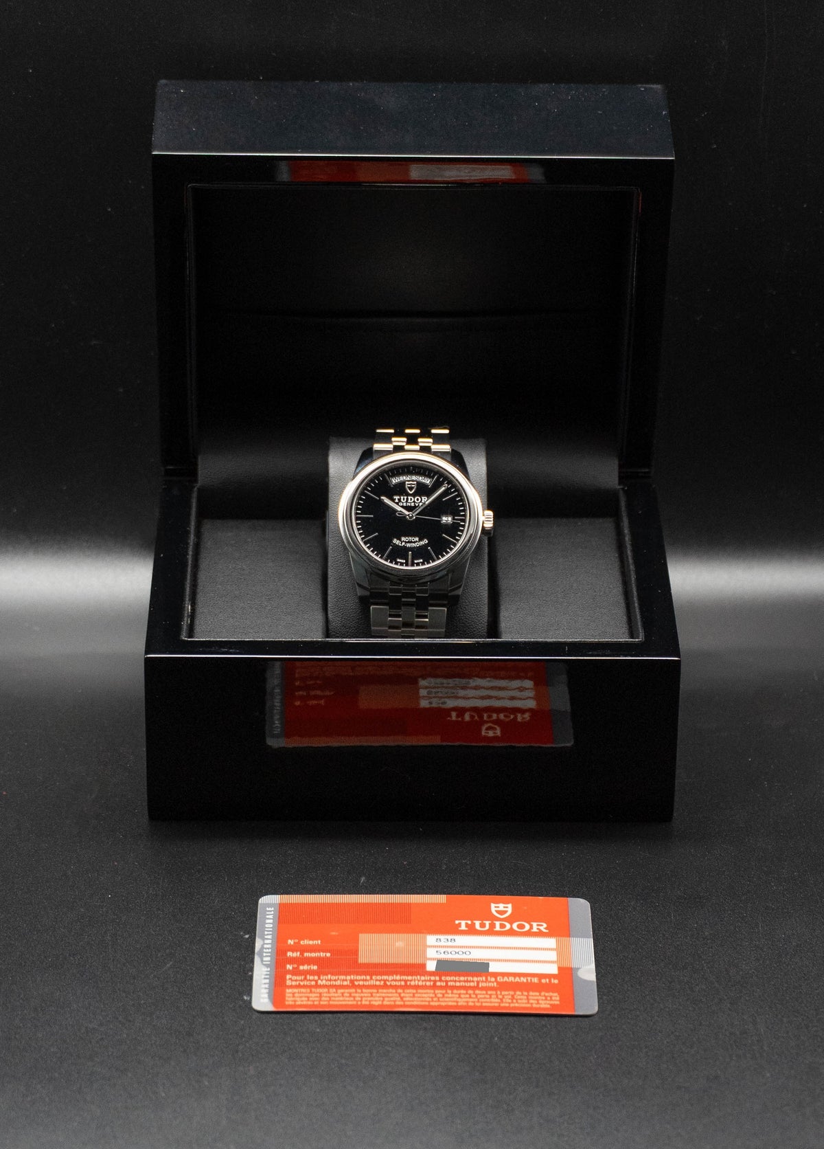 Tudor Glamour Day-Date 56000 Black Dial 2021 Papers