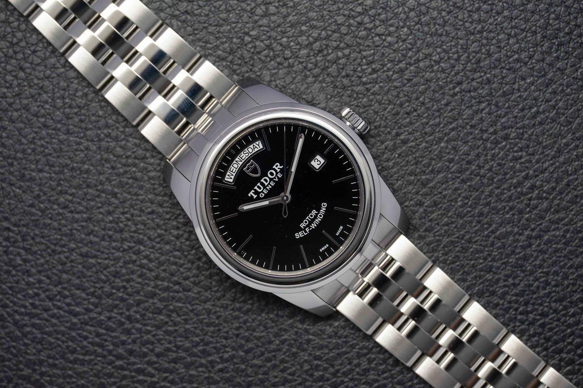 Tudor Glamour Day-Date 56000 Black Dial 2021 Papers
