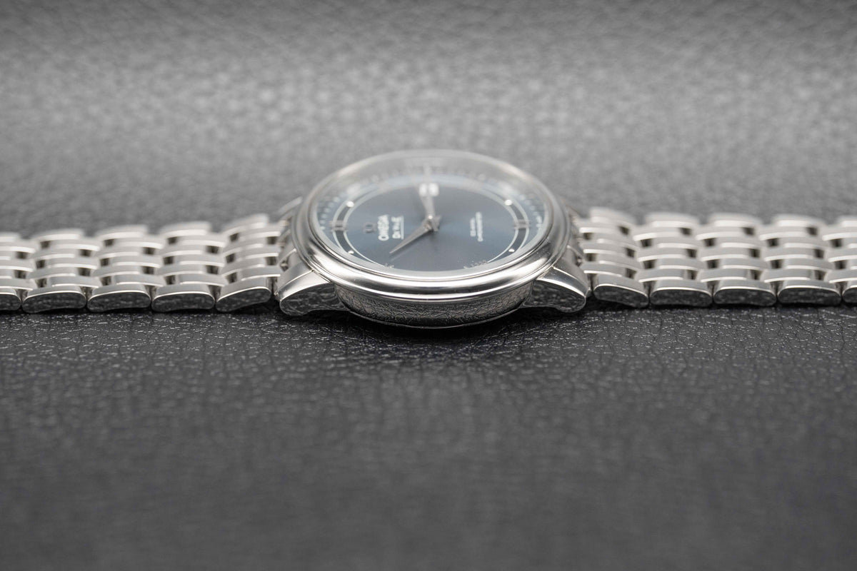Omega De Ville Prestige 424.10.37.20.03.002 Blue Dial 2016 Papers