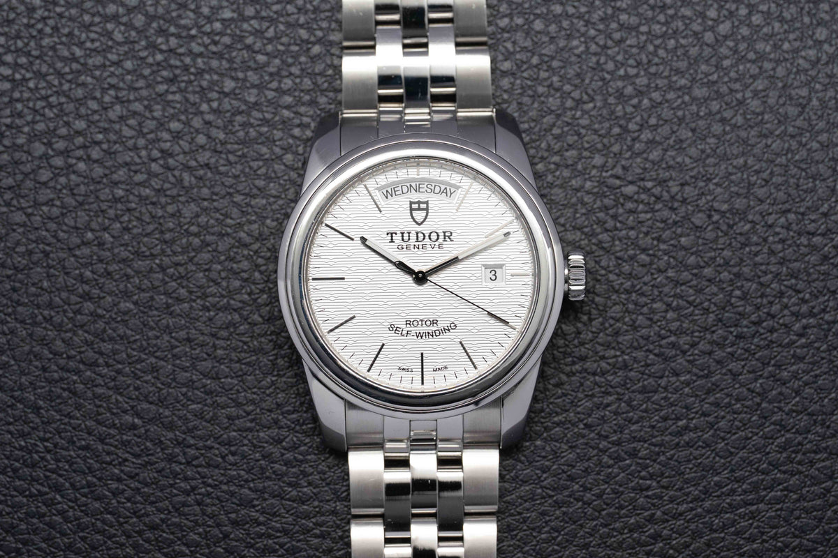 Tudor Glamour Day-Date 56000 Silver Dial 2012 Papers