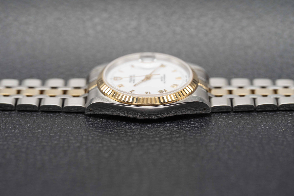 Tudor Prince Date 74033 White Dial 2005 Papers