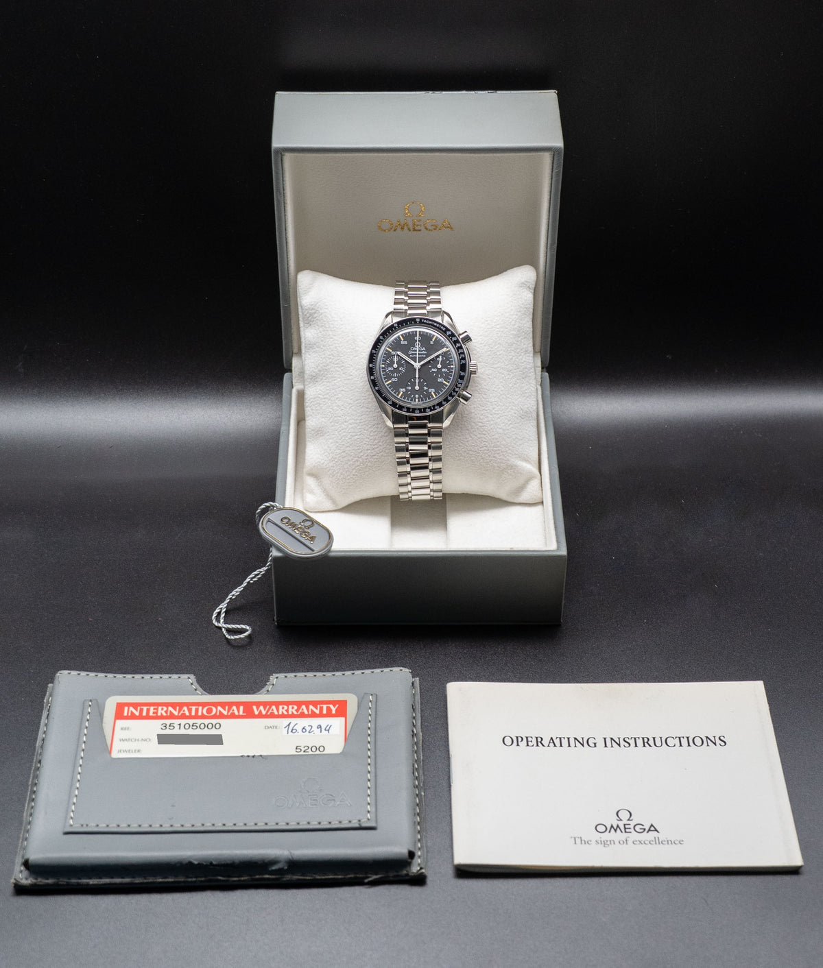 Omega Speedmaster Reduced 3510.50 Fullset 1994 Box+Papers