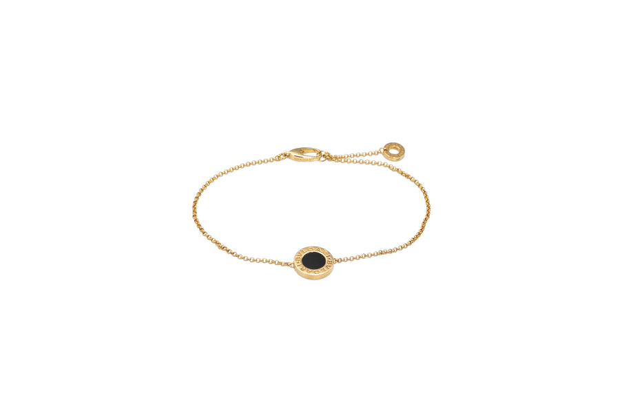 Bulgari Bulgari Onyx Bracelet, 750 Yellow Gold, Ref. 350552