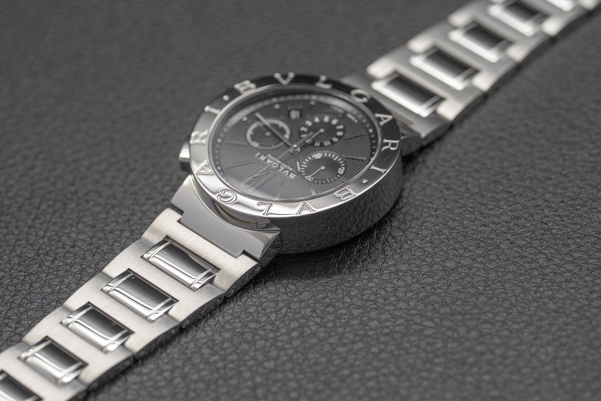 Bulgari Bulgari Chronograph BB42SSCH/BB42BSSDCH Fullset 2016 Box+Papers