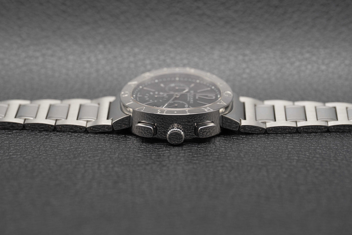 Bulgari Bulgari Chronograph BB42SSCH/BB42BSSDCH Fullset 2016 Box+Papers
