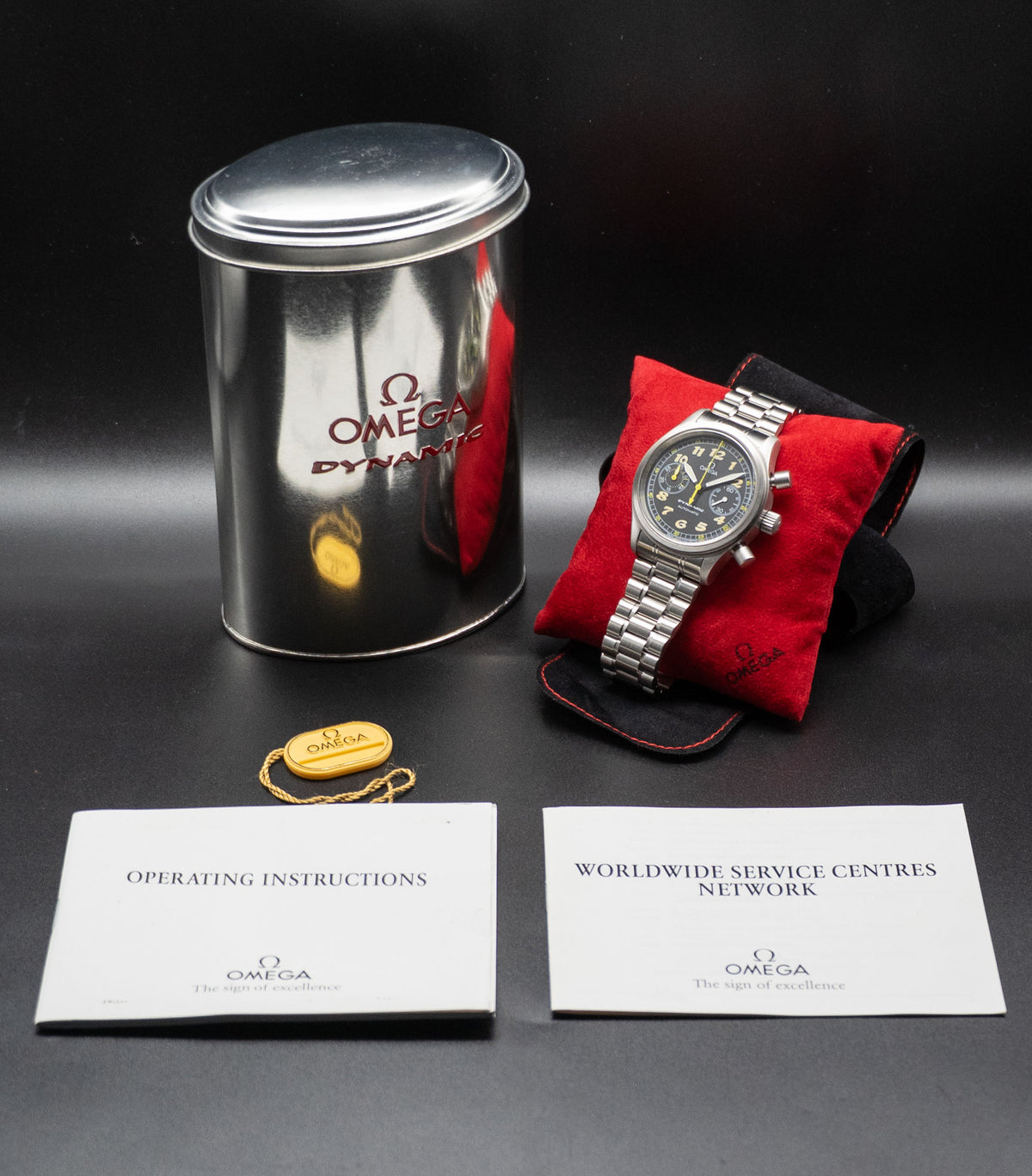 Omega Dynamic Chronograph 5240.50 Black Dial 1995 Box
