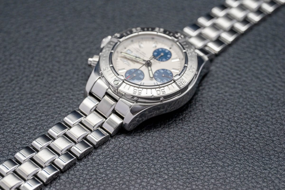 Breitling Superocean Chronograph II A13340 Silver Dial 2008