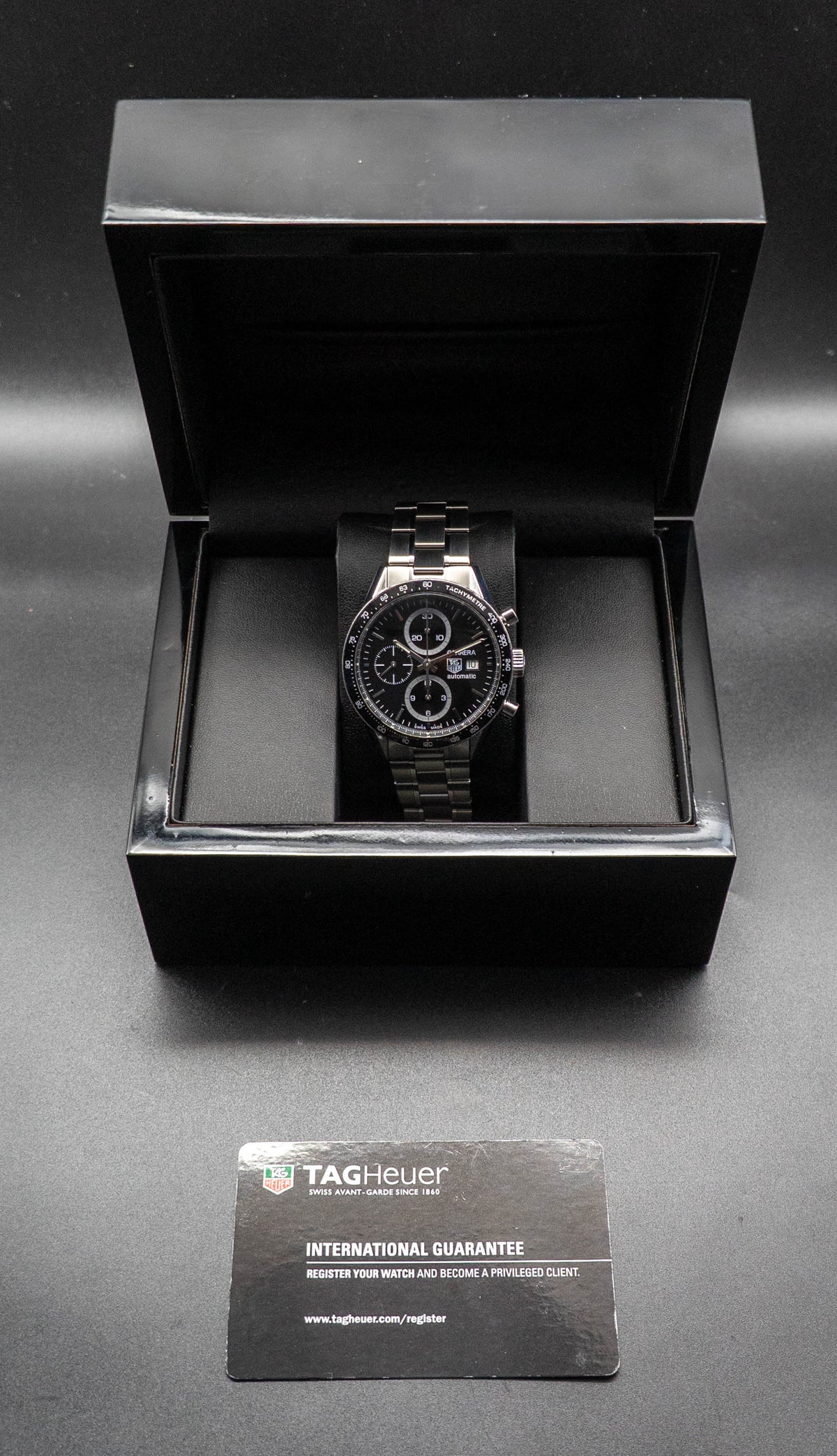 Tag Heuer Carrera Calibre 16 CV2010.BA0794 Black Dial 2013 Papers