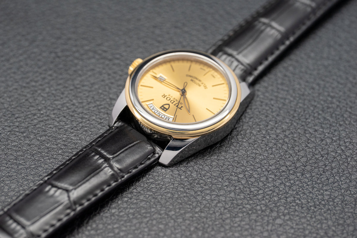 Tudor Glamour Day-Date 56003 Gold Dial 2010 Papers