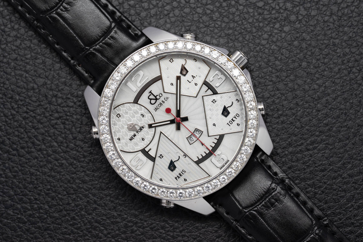 Jacob & Co Five Time Zone 5 Time Zone Silver Dial 2006