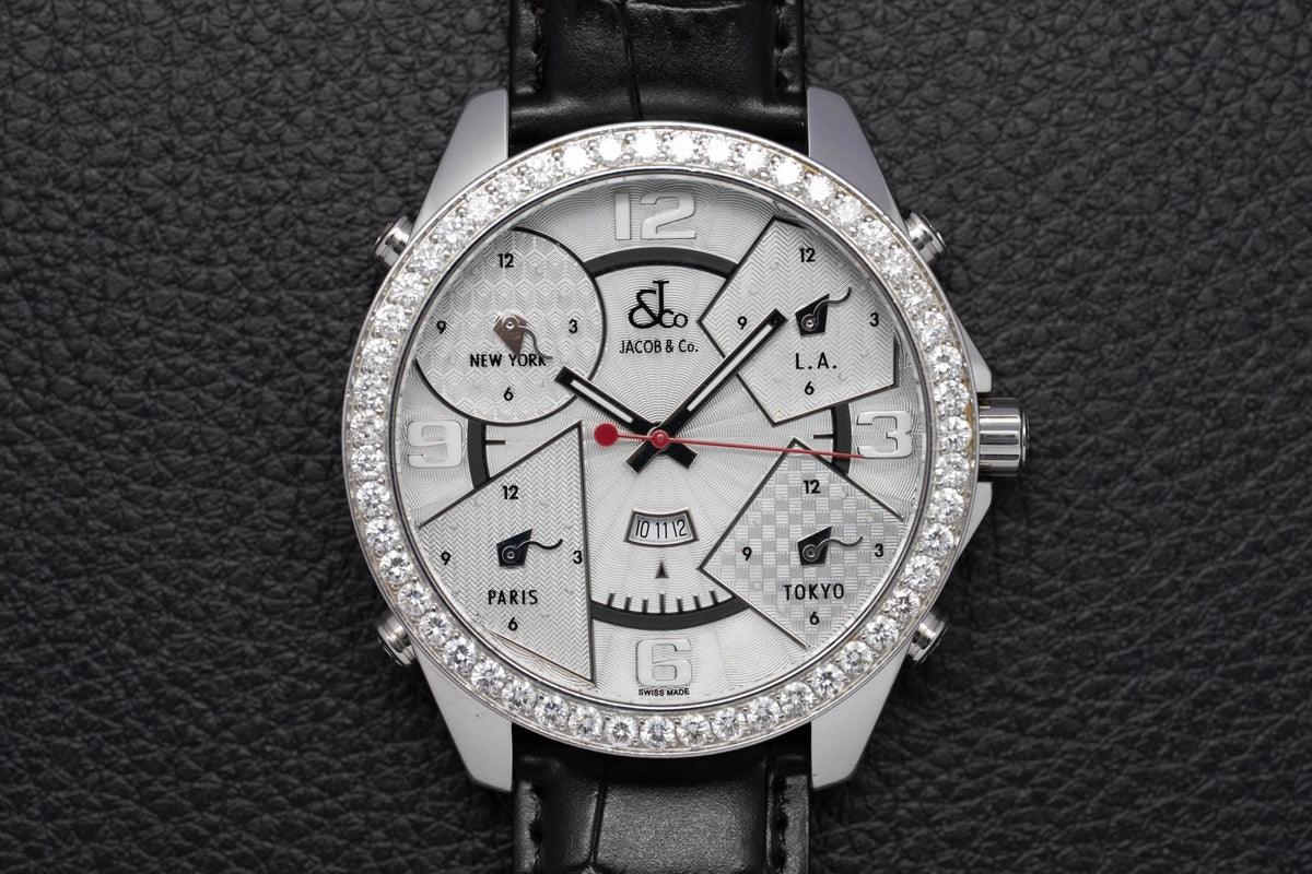 Jacob & Co Five Time Zone 5 Time Zone Silver Dial 2006