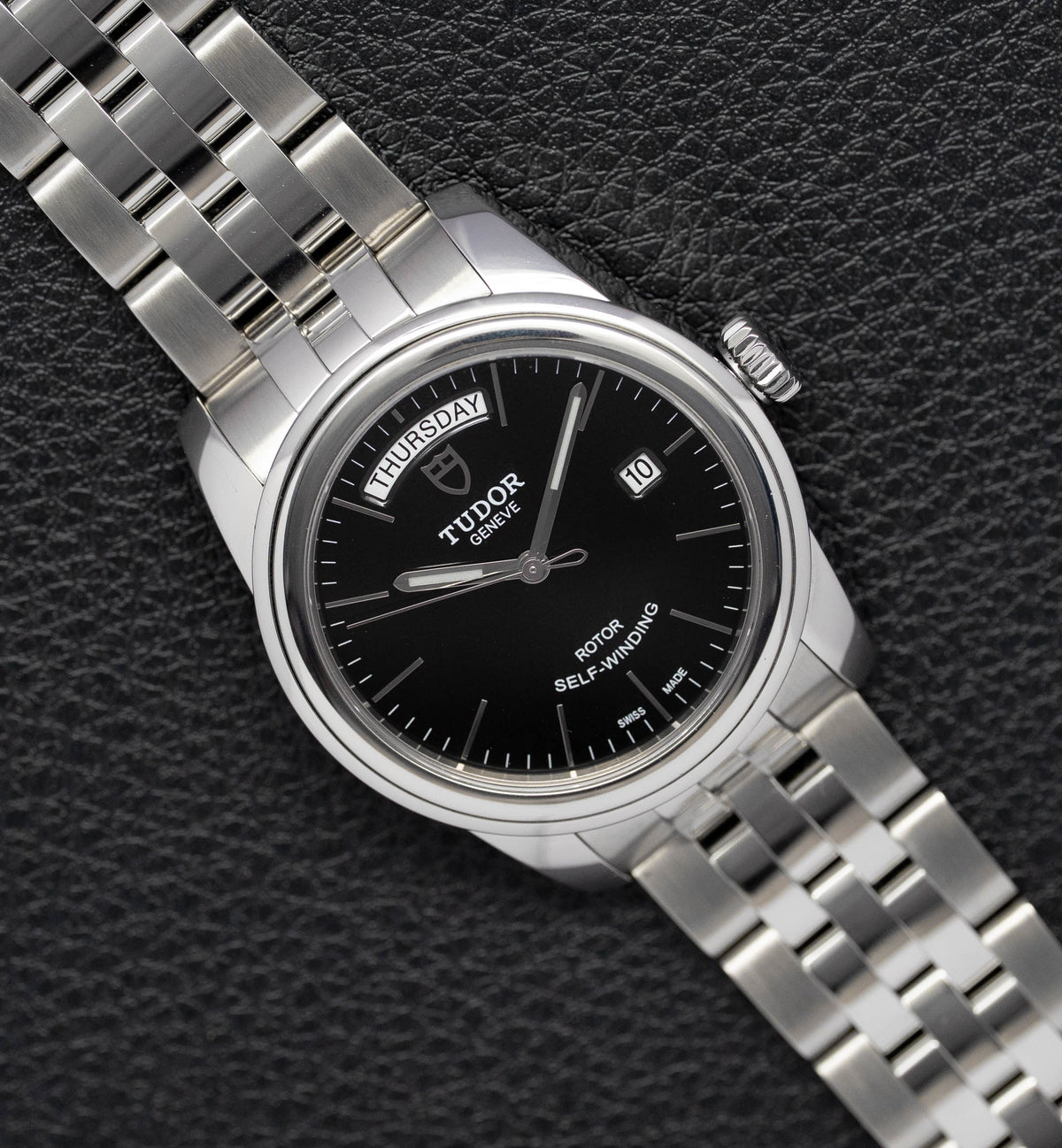 Tudor Glamour Day-Date 56000 Black Dial 2018 Papers