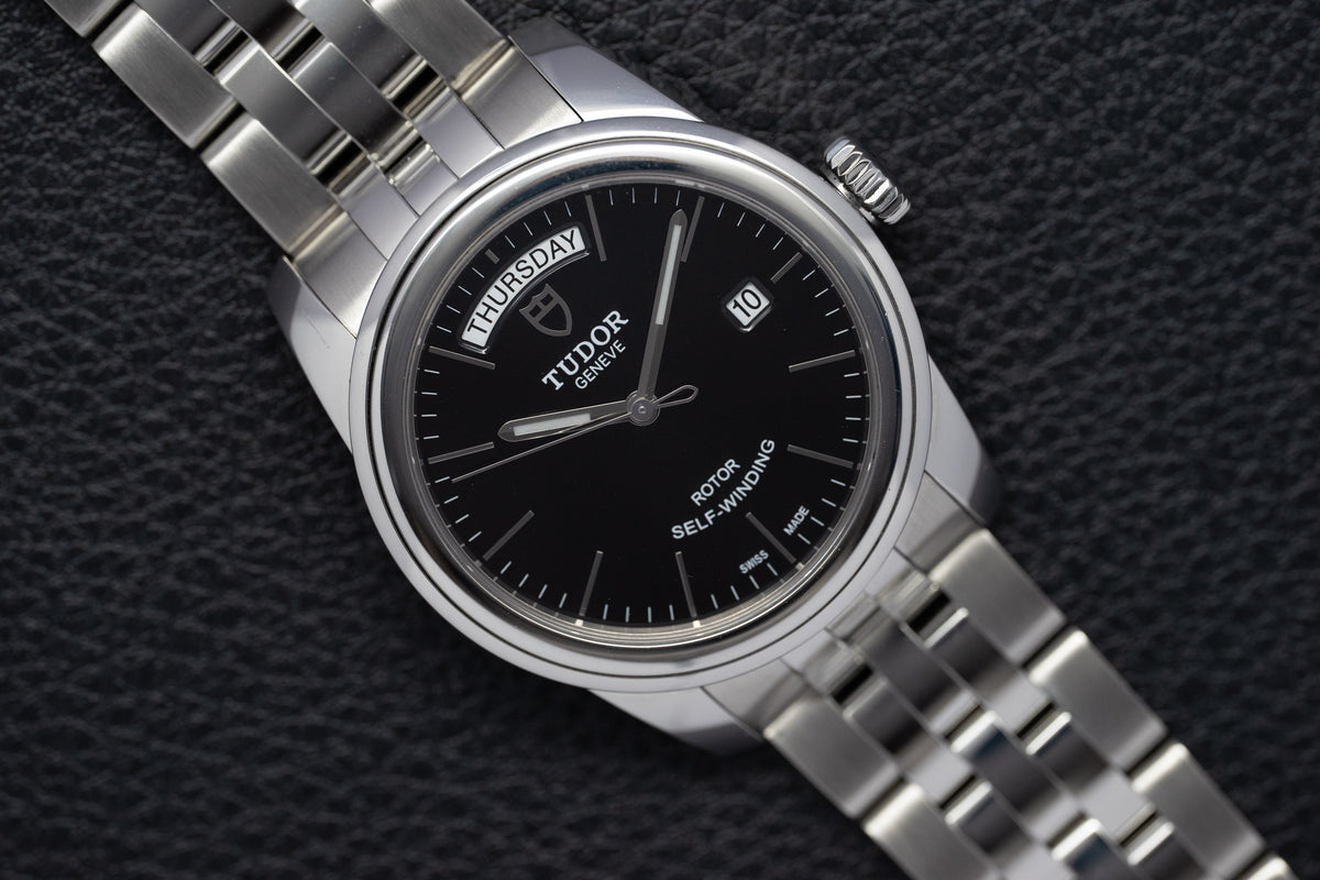 Tudor Glamour Day-Date 56000 Black Dial 2018 Papers