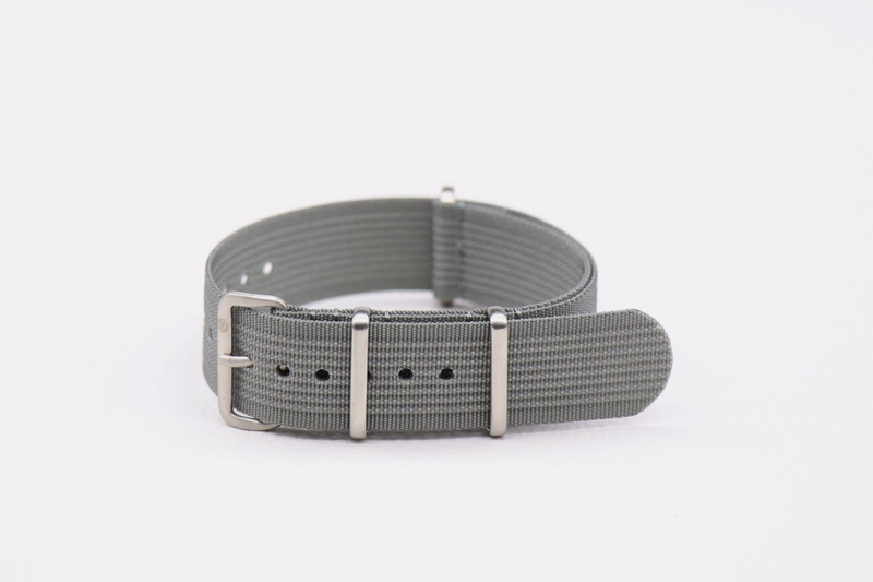 Nylon Strap Grey Ribbed