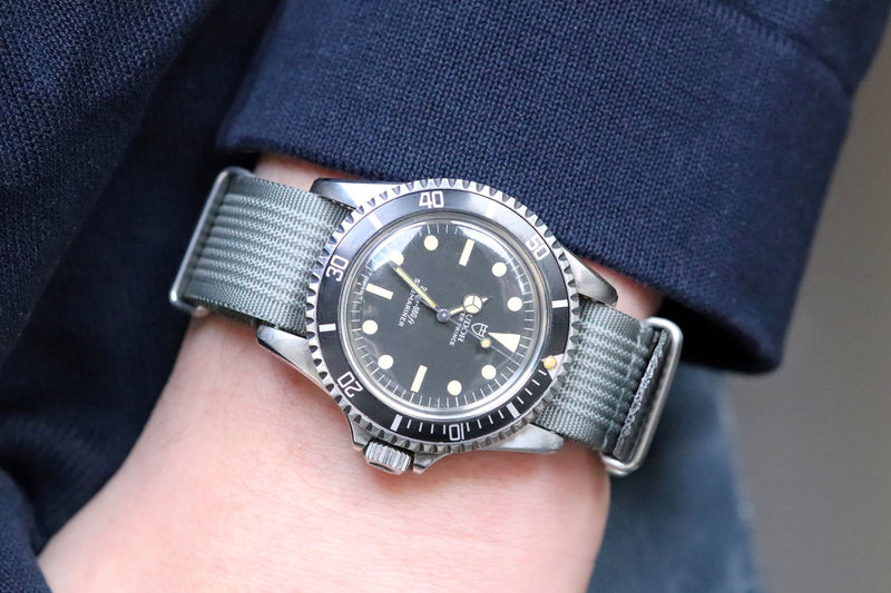 Nylon Strap Grey Ribbed